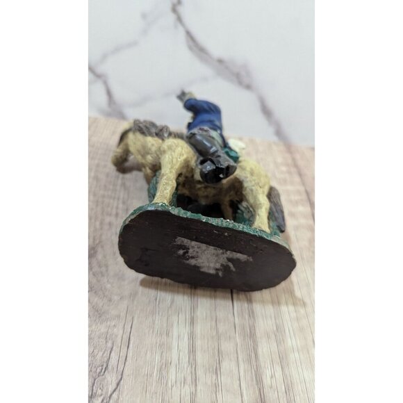 Vintage Hand-Painted Cowboy Figurine Drinking On Horse Resin 6" Tall Western Dec - Picture 10 of 10